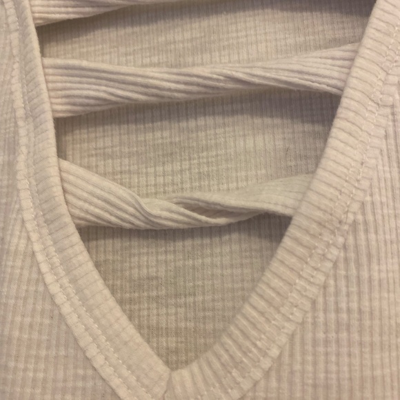 Long Sleeve Tee with Cutouts, Size S__ - Picture 3 of 3